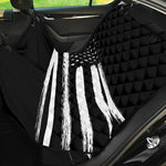 Black And White USA Flag Print Pet Car Back Seat Cover