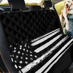 Black And White USA Flag Print Pet Car Back Seat Cover