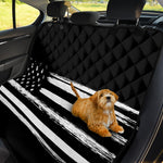 Black And White USA Flag Print Pet Car Back Seat Cover