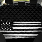 Black And White USA Flag Print Pet Car Back Seat Cover