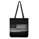 Black And White USA Flag Print Tote Bag