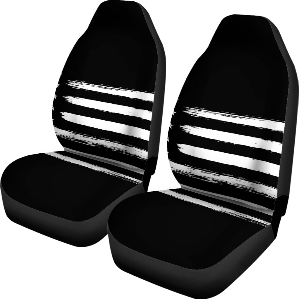 Black And White USA Flag Print Universal Fit Car Seat Covers
