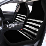 Black And White USA Flag Print Universal Fit Car Seat Covers