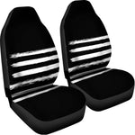 Black And White USA Flag Print Universal Fit Car Seat Covers