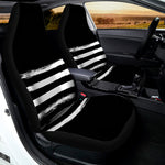 Black And White USA Flag Print Universal Fit Car Seat Covers