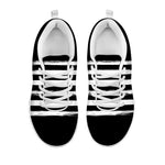 Black And White USA Flag Print White Sneakers