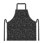 Black And White Video Game Pattern Print Apron