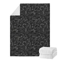Black And White Video Game Pattern Print Blanket