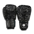 Black And White Video Game Pattern Print Boxing Gloves