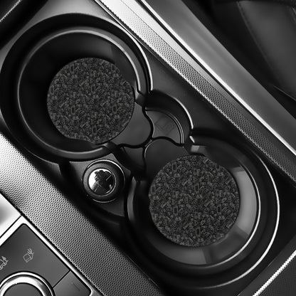 Black And White Video Game Pattern Print Car Coasters