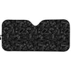 Black And White Video Game Pattern Print Car Sun Shade