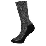 Black And White Video Game Pattern Print Crew Socks