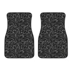 Black And White Video Game Pattern Print Front Car Floor Mats