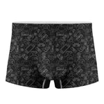 Black And White Video Game Pattern Print Men's Boxer Briefs