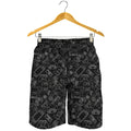Black And White Video Game Pattern Print Men's Shorts