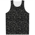 Black And White Video Game Pattern Print Men's Tank Top