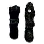 Black And White Video Game Pattern Print Muay Thai Shin Guard