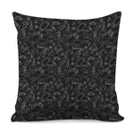 Black And White Video Game Pattern Print Pillow Cover