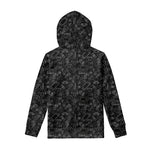 Black And White Video Game Pattern Print Pullover Hoodie