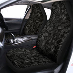 Black And White Video Game Pattern Print Universal Fit Car Seat Covers