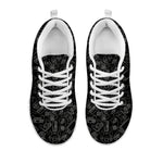Black And White Video Game Pattern Print White Sneakers