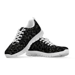 Black And White Video Game Pattern Print White Sneakers