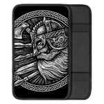 Black And White Viking God Odin Print Car Center Console Cover