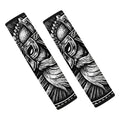 Black And White Viking God Odin Print Car Seat Belt Covers