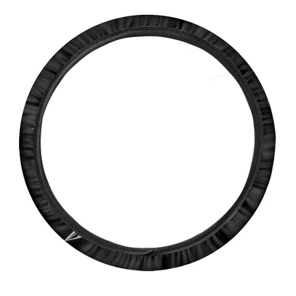 Black And White Viking God Odin Print Car Steering Wheel Cover