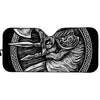 Black And White Viking God Odin Print Car Sun Shade