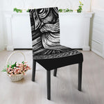 Black And White Viking God Odin Print Dining Chair Slipcover