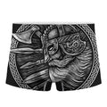 Black And White Viking God Odin Print Men's Boxer Briefs