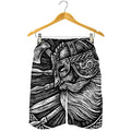 Black And White Viking God Odin Print Men's Shorts