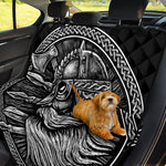 Black And White Viking God Odin Print Pet Car Back Seat Cover