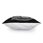 Black And White Viking God Odin Print Pillow Cover