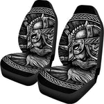 Black And White Viking God Odin Print Universal Fit Car Seat Covers