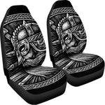 Black And White Viking God Odin Print Universal Fit Car Seat Covers