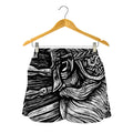 Black And White Viking God Odin Print Women's Shorts