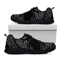Black And White Viking Yggdrasil Print Black Running Shoes