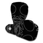 Black And White Viking Yggdrasil Print Boxing Gloves