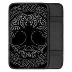 Black And White Viking Yggdrasil Print Car Center Console Cover