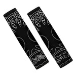 Black And White Viking Yggdrasil Print Car Seat Belt Covers