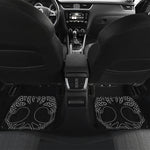 Black And White Viking Yggdrasil Print Front and Back Car Floor Mats