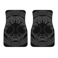 Black And White Viking Yggdrasil Print Front Car Floor Mats