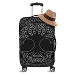 Black And White Viking Yggdrasil Print Luggage Cover