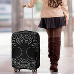 Black And White Viking Yggdrasil Print Luggage Cover