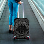 Black And White Viking Yggdrasil Print Luggage Cover