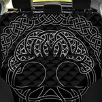 Black And White Viking Yggdrasil Print Pet Car Back Seat Cover