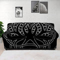 Black And White Viking Yggdrasil Print Sofa Cover
