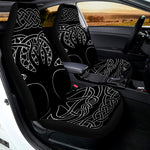 Black And White Viking Yggdrasil Print Universal Fit Car Seat Covers